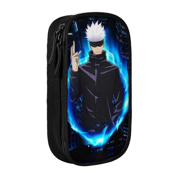 sx369 Jujutsu Kaisen Gojo Suuri kynäkotelo Suurikokoinen vedenpitävä ja kestävä kynälaukku Kynäkotelo Vetoketjullinen järjestelylaatikko vb369