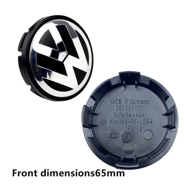 4 stk. Bilhjul Centerkapsler Navkapsel Dækning til VW Volkswagen Jetta MK5 Golf Passat styling 65mm 3B7601171