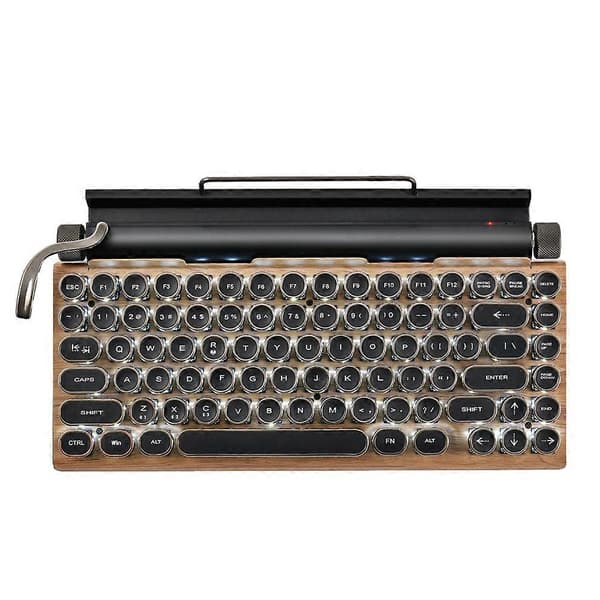 Retro skrivemaskintastatur Trådløse Bluetooth mekaniske tastaturer 83 taster datatastatur for bærbar PC-spilling
