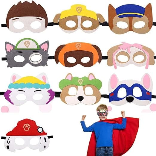 Paw Patrol Hundelegetøj, Filtmaske, Børne Dyremaske, Hvalpefestmasker