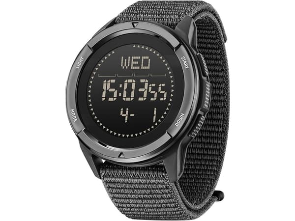 Herreklokker Karbonfiber Militærklokke Menn Vanntett 50m Skritteller Kompass Taktisk Sport Metronom