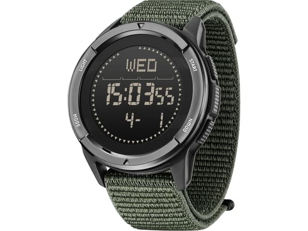 Herreklokker Karbonfiber Militærklokke Menn Vanntett 50m Skritteller Kompass Taktisk Sport Metronom