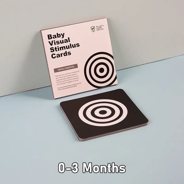 1 Sæt Baby Visuelle Kort Høj Kontrast Kort 0-3 MÅNEDER 0-3 MÅNEDER