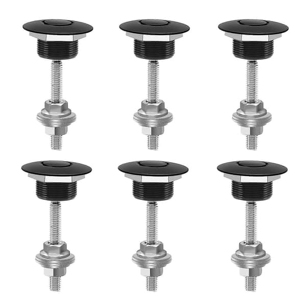 4X Trykknap Quick Release Bil Motorhjelm Lås Pin Kofanger Clip Sort