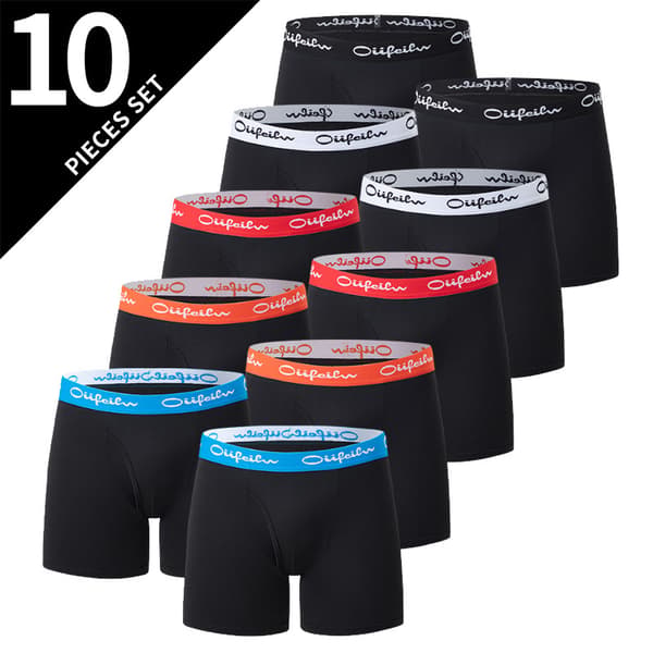 Boxershorts for menn, flerpakning, pustende stoff, flerfarget, plus-size, komfortabel, sportsvennlig for treningsstudio og sport