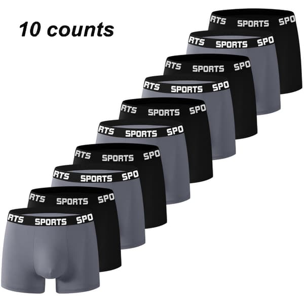 Boxershortser for menn - Pustende, komfortable, ensfarget, perfekt for fritidsklær, treningsstudio eller hverdagsbruk