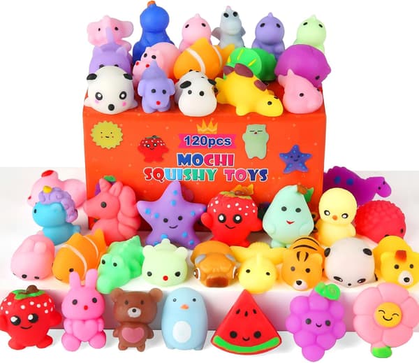 Squishy Leksaker 30-pack, Blandade Kawaii Mochi Djur, Stresslindrande Sensoriska Leksaker för Barn, Partyfavoriter