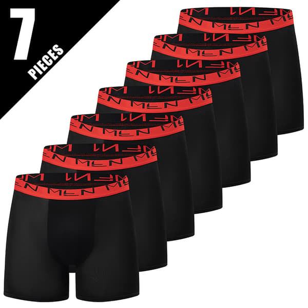 Boxershorts for menn, 7-pakning, pustende stoff, flerfarget, vanlig størrelse, komfortabel, sportsvennlig for treningsstudio og sport