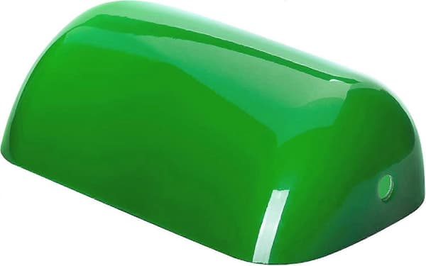 Erstatningsglass Bankerlampe (6 x 22,5 x 13,5 cm Dybde) Erstatningsglass Lampeskjerm Erstatning Bankerlampe Lampeskjerm Blank Grønn Lamper DB