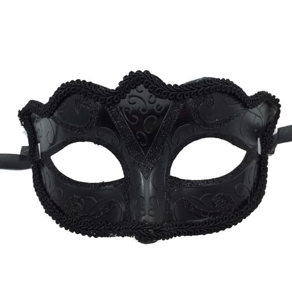1PC Sex Ladies Masquerade Ball Mask Venetian Party Eye Mask Carnival Party Decor Black，Halloween, Kostymefester