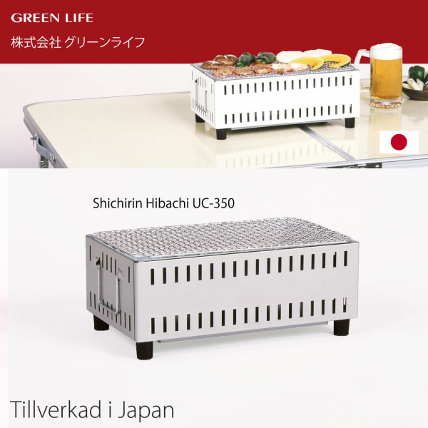 Green Life Japansk Bordgrill Yakitori Grill Hibachi Sølv Silver