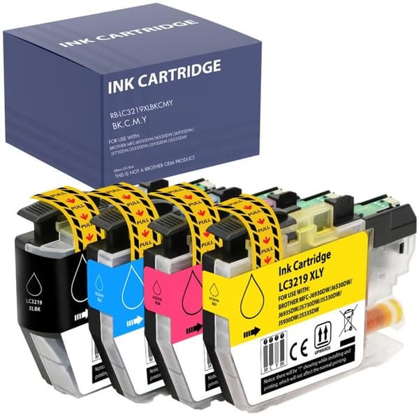 Brother LC3219XL kompatibel blækpatron udskiftning til MFC-J5335 MFC-J5830 MFC-J6530 Pakke 1 Sort 1 Cyan 1 Magenta 1 Gul