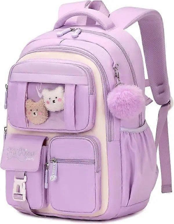 Skolerygsæk til piger Kawaii Ita Design til grundskolen lilla