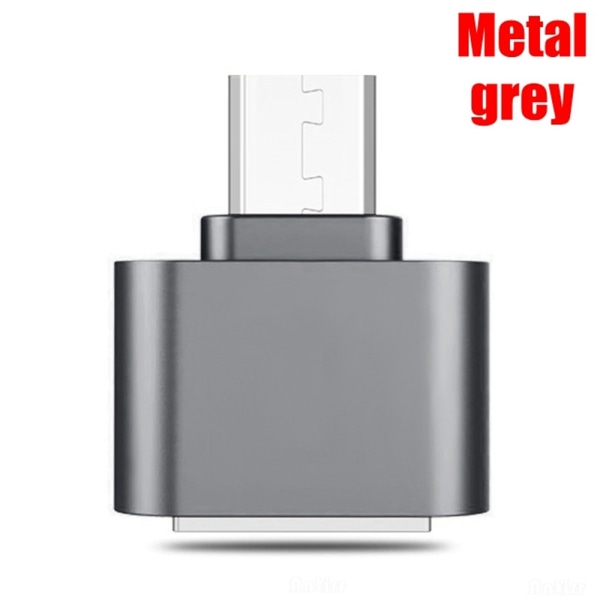 1/2/3pcs Otg Adapter Micro Usb To 2.0 Male Female Grey Metal 1pc