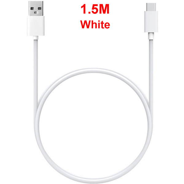 1/2pcs 1m/1.5m/2m Type-c Charging Cable Micro Usb 3.1 Fast White 1.5m