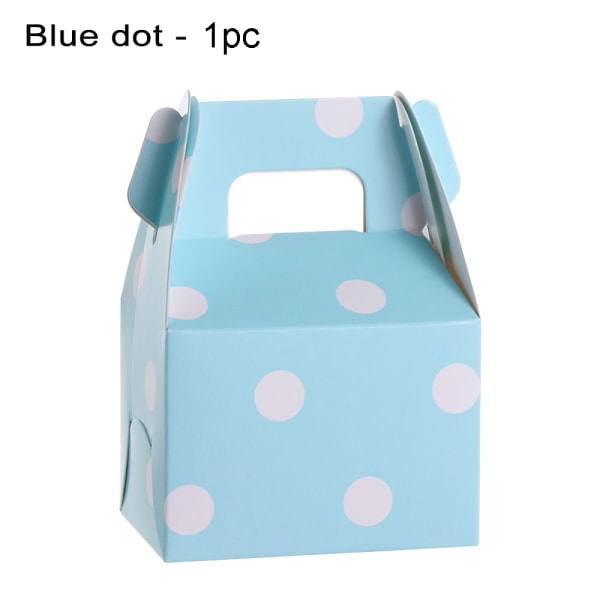 1/5pcs Dot Handbags Candy Box Gift Wrapping Blue Dot-1pc