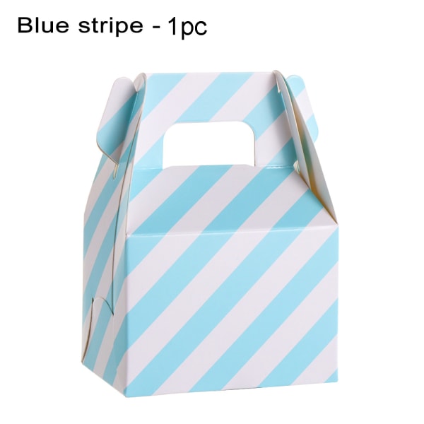 1/5pcs Dot Handbags Candy Box Gift Wrapping Blue Stripe-1pc