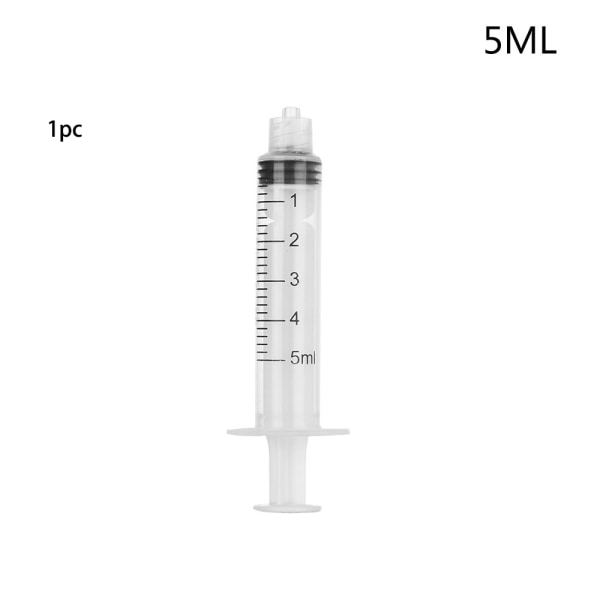 1/5pcs Plastic Syringe Measuring Syringes Transparent Screw 1pc 5ml