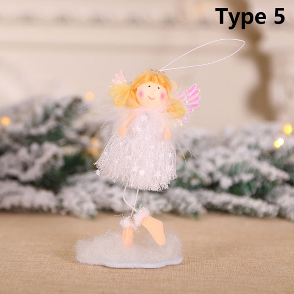 1 Pc Christmas Decorations Angel Girl Plush Doll Type 5