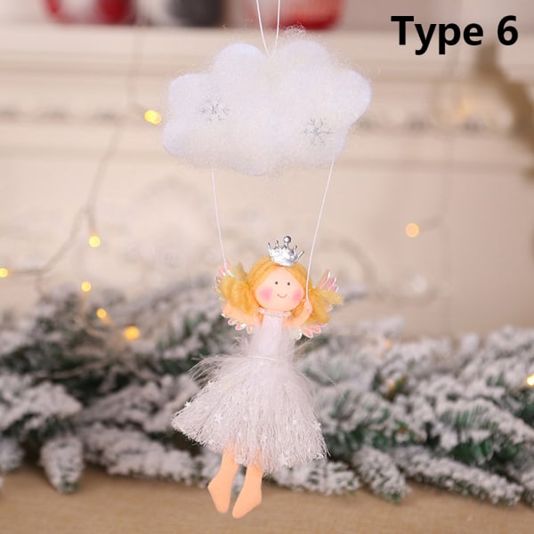 1 Pc Christmas Decorations Angel Girl Plush Doll Type 6