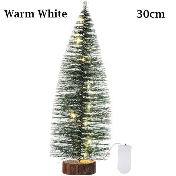 15/20/25/30cm Artificial Plants Xmas Tree With Led Christmas Warm White 30cm