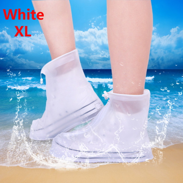 1pair Shoes Cover Overshoes Rain Boots White Xl