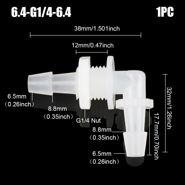 1pc/5pcs G/18~g1/2 Thread Pagoda Elbow Connectors Air Pump 1pc