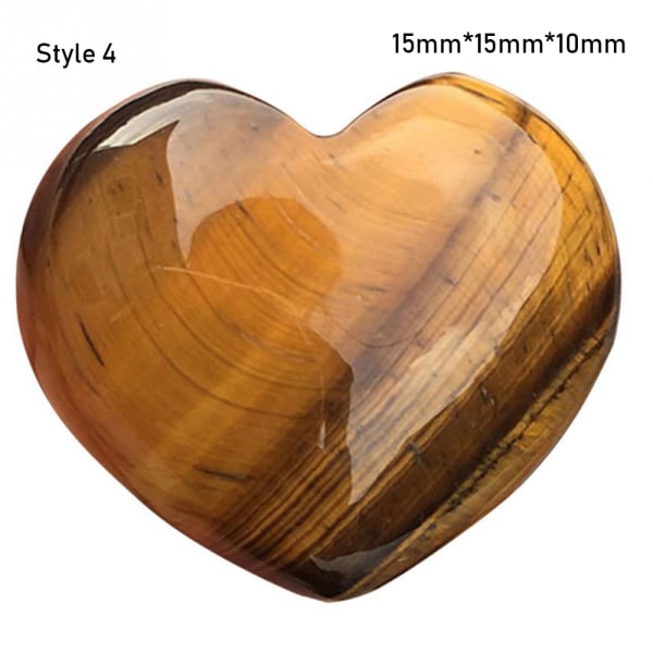 1pc Heart Shaped Stone Natural Healing Gemstones Rose Quartz Style 4 15x15x10mm