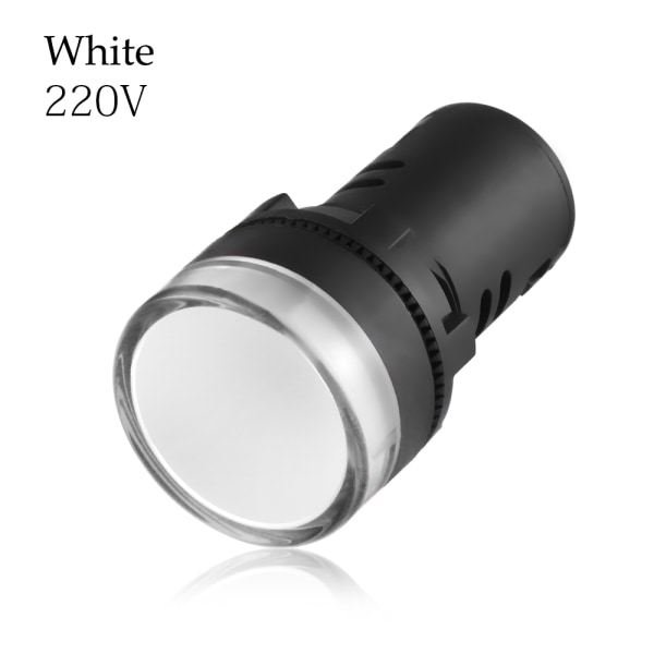 1pc Led Indicator Pilot Light Signal Lamp 22mm White 220v