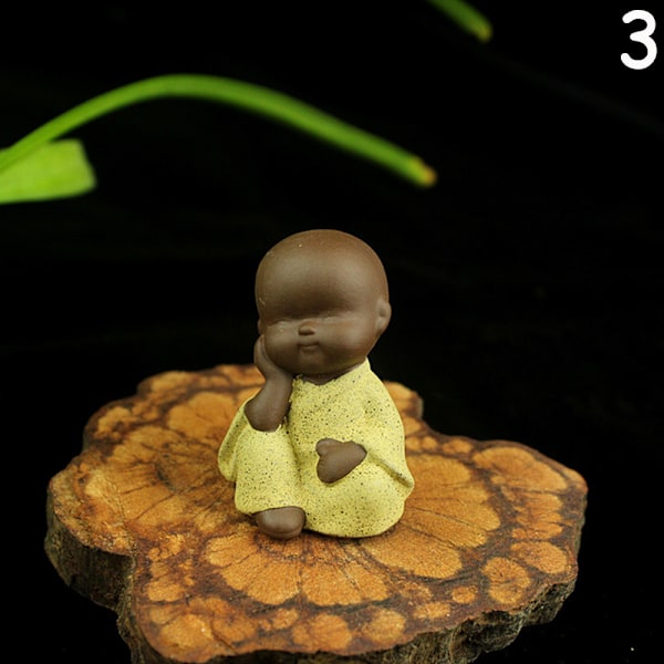 1pc Small Monks Figurine Tea Pet Buddha Statue 3