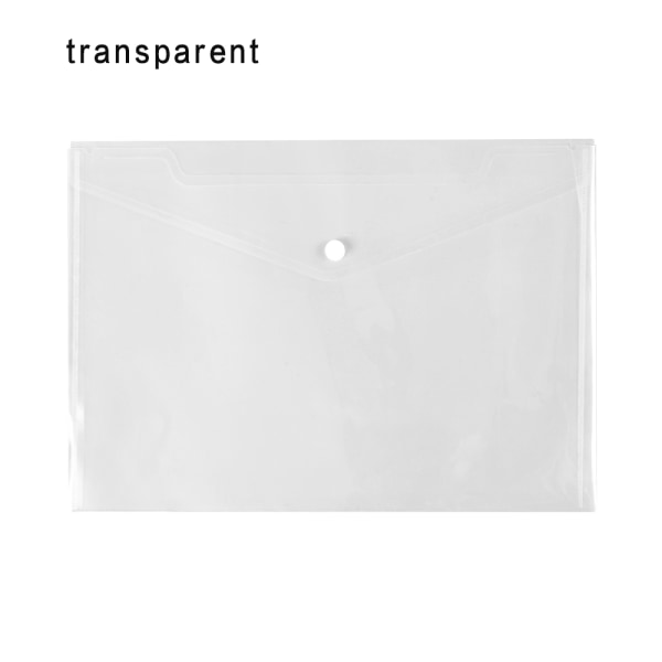 1pc Transparent Document Bag A4 File Folder Paper Holder White