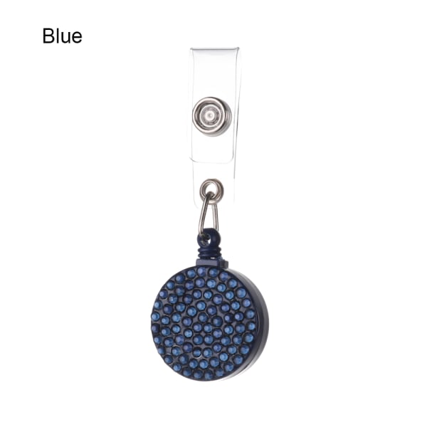 1pcs Badge Holder Key Ring Anti-lost Clip Blue