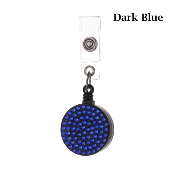 1pcs Badge Holder Key Ring Anti-lost Clip Dark Blue