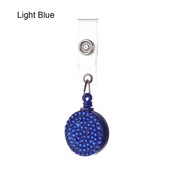 1pcs Badge Holder Key Ring Anti-lost Clip Light Blue