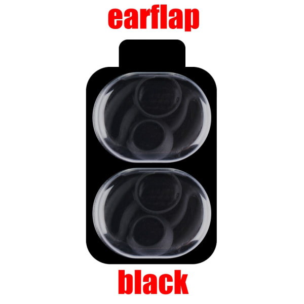 2/3/5 Pairs Silicone Eartips Earbuds Earflap Black