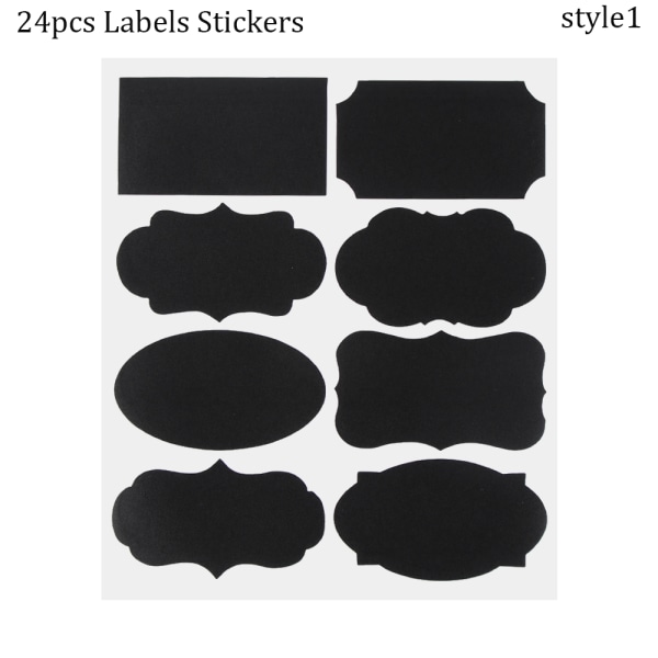 24/40pcs Chalkboard Labels Stickers Blackboard Label Style1-24pcs