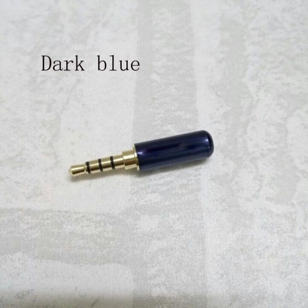 3.5mm Headphone Plug Gold Plated 4pole Dark Blue