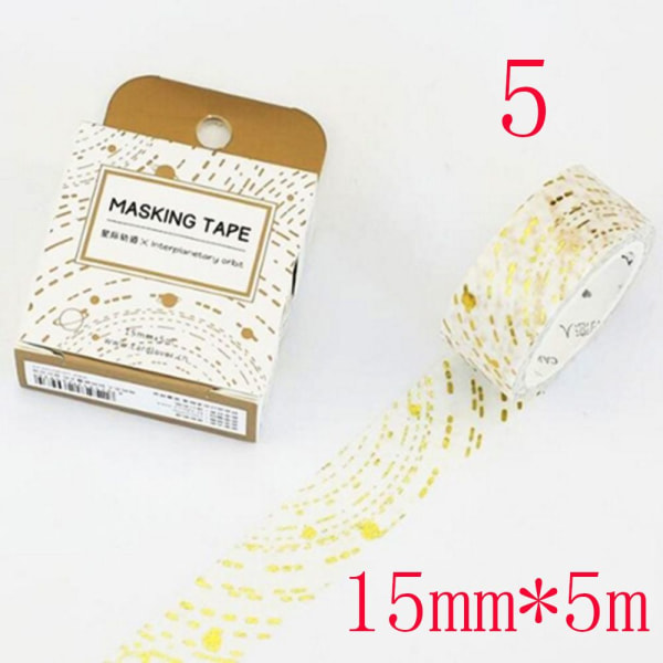 3 Pcs Tape Sticky Paper Scrapbook Sticker 5 (15mmx5m)