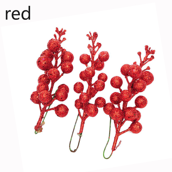 3pcs/lot Berries Christmas Tree Hanging Baubles Red