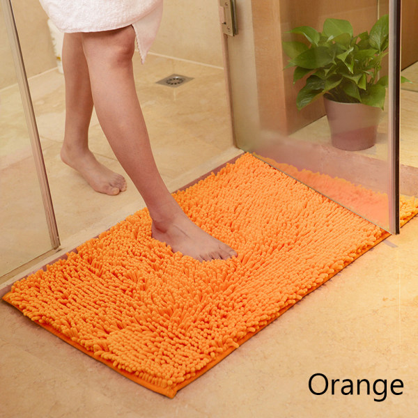 40*60cm Bath Mat Bathroom Carpet Doormat Orange