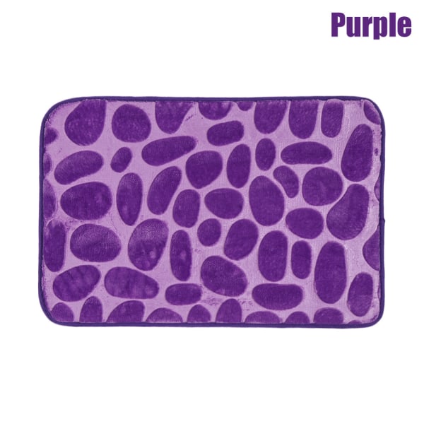 40*60cm Bath Mat Bathroom Carpet Doormat Purple