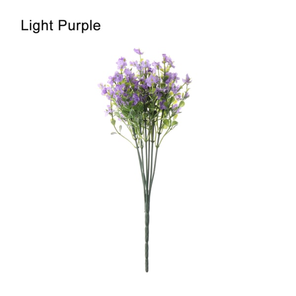 42 Heads Artificial Flowers Fake False Plants Plastic Grass Light Purple