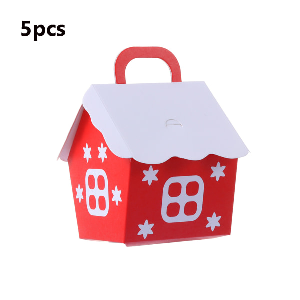 5/10pcs Gift Bags Christmas Candy Box Cookies Pouch 5pcs