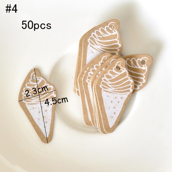 50pcs Candy Bag Sticker Gifts Package Label Gift Box Tag 4
