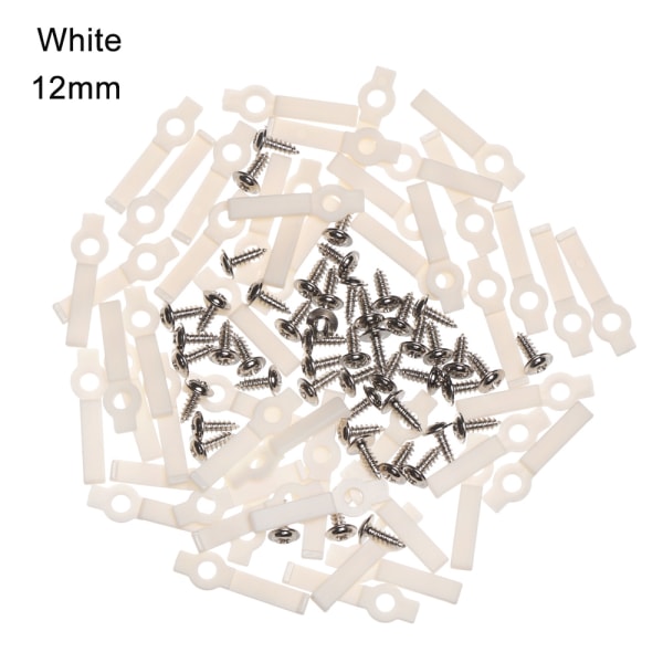 50pcs Fixer Clip Led Strip Light Mounting Bracket White 12mm