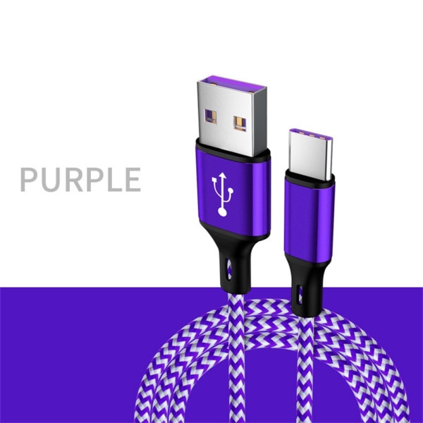 5a Type C Cable Fast Charging Data Sync Purple