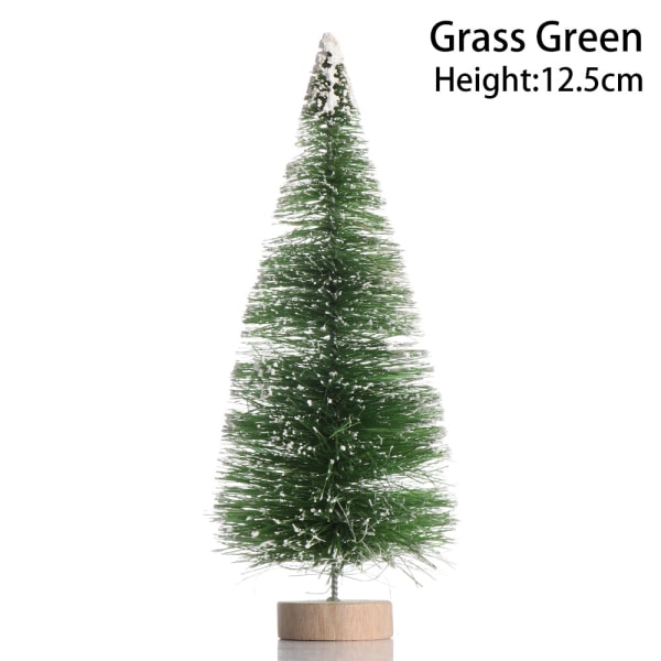 5pcs Artificial Plants Xmas Tree Decoration Christmas Decor Grass Green 12.5cm