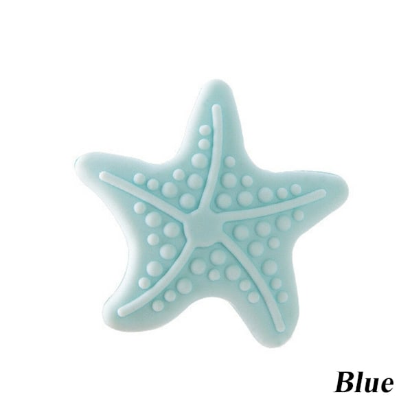 5pcs Door Stopper Starfish Shape Buffer Sticker Blue