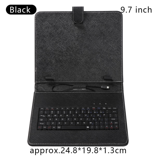 7/9.7/10.1 Inch Usb Keyboard Smart Case Pc Protective Shell Black 9.7inch