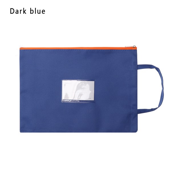A4 File Folder Document Bag Paper Holder Dark Blue